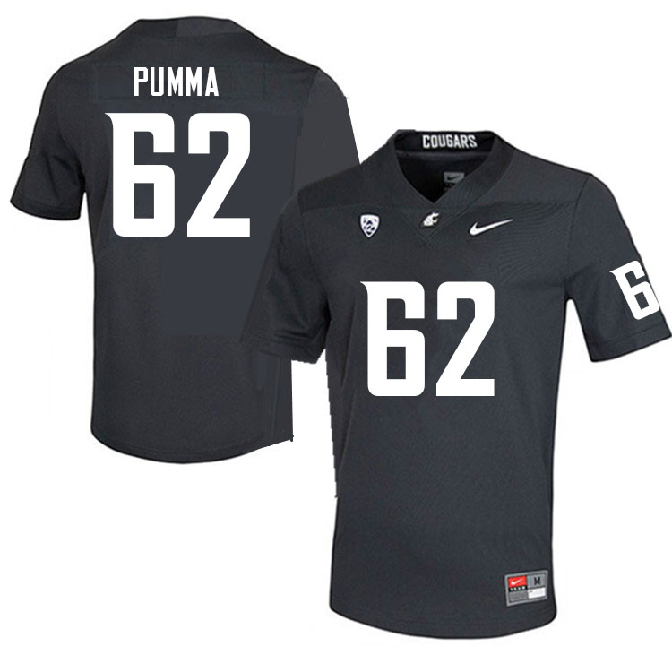 Men #62 Ty Pumma Washington State Cougars College Football Jerseys Sale-Charcoal